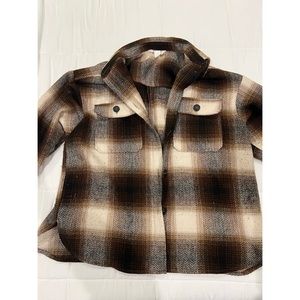 H&M Plaid Shirt Jacket